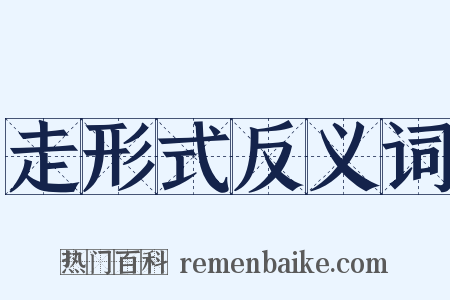 走形式反义词是什么意思的图片
